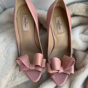 Valentino Garavani Bow Platform Peep-toe Pumps